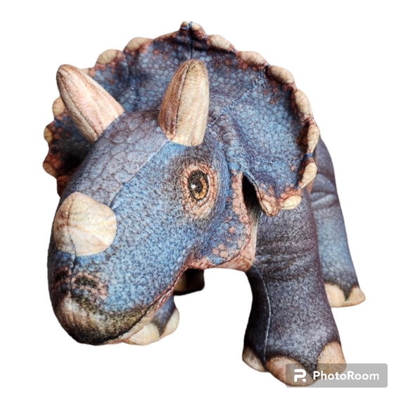 Vintage Jurassic Park Triceratops Plush Stuffed Animal Dinosaur Dakin 1992 EUC - Picture 3 of 13